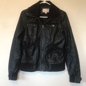 Faux Leather Moto Jacket